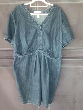 Avenue Denim Midi Dress - Blue